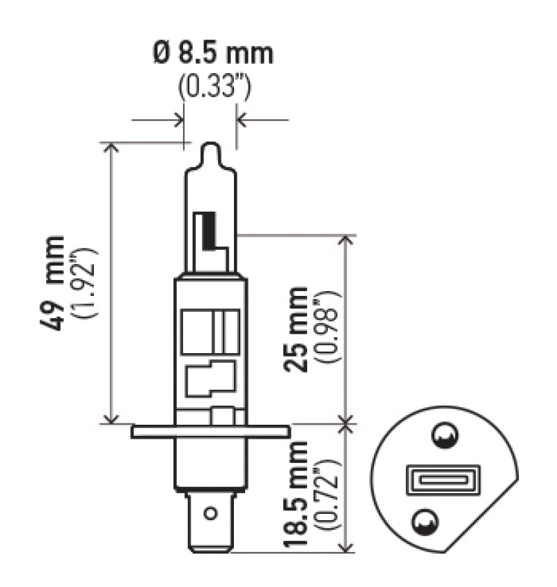 Hella Optilux H1 100W XB Extreme White Bulbs (Pair) LAH71070227