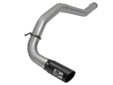 aFe LARGE Bore HD DPF-Back SS Exhaust w/ Black Tip 2016 Nissan Titan XD V8-5.0L (td) 49-46113-B