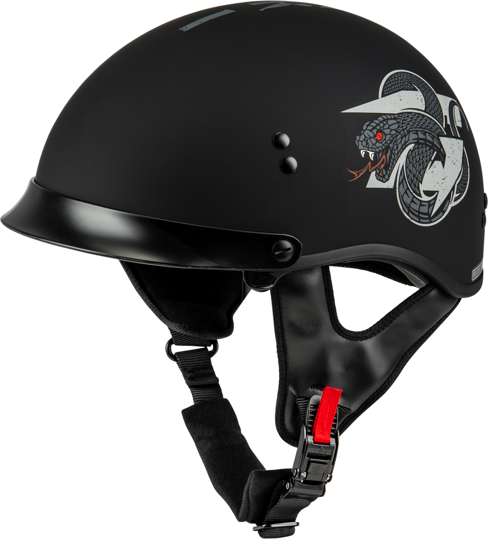 GMAX Hh-65 Drk1 Helmet W/ Peak Matte Black/Grey 2x H96512508