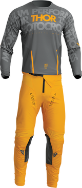 THOR Pulse Mono Jersey - Gray/Yellow - Large 2910-7105