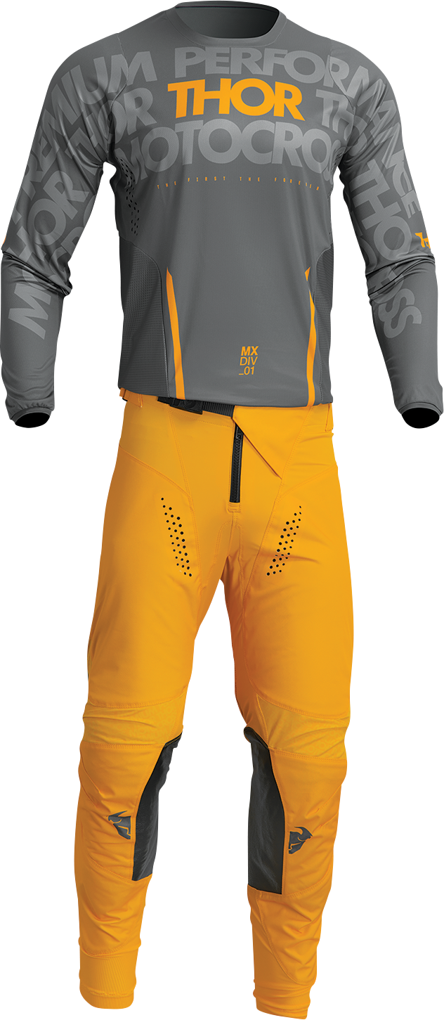 THOR Pulse Mono Jersey - Gray/Yellow - Medium 2910-7104