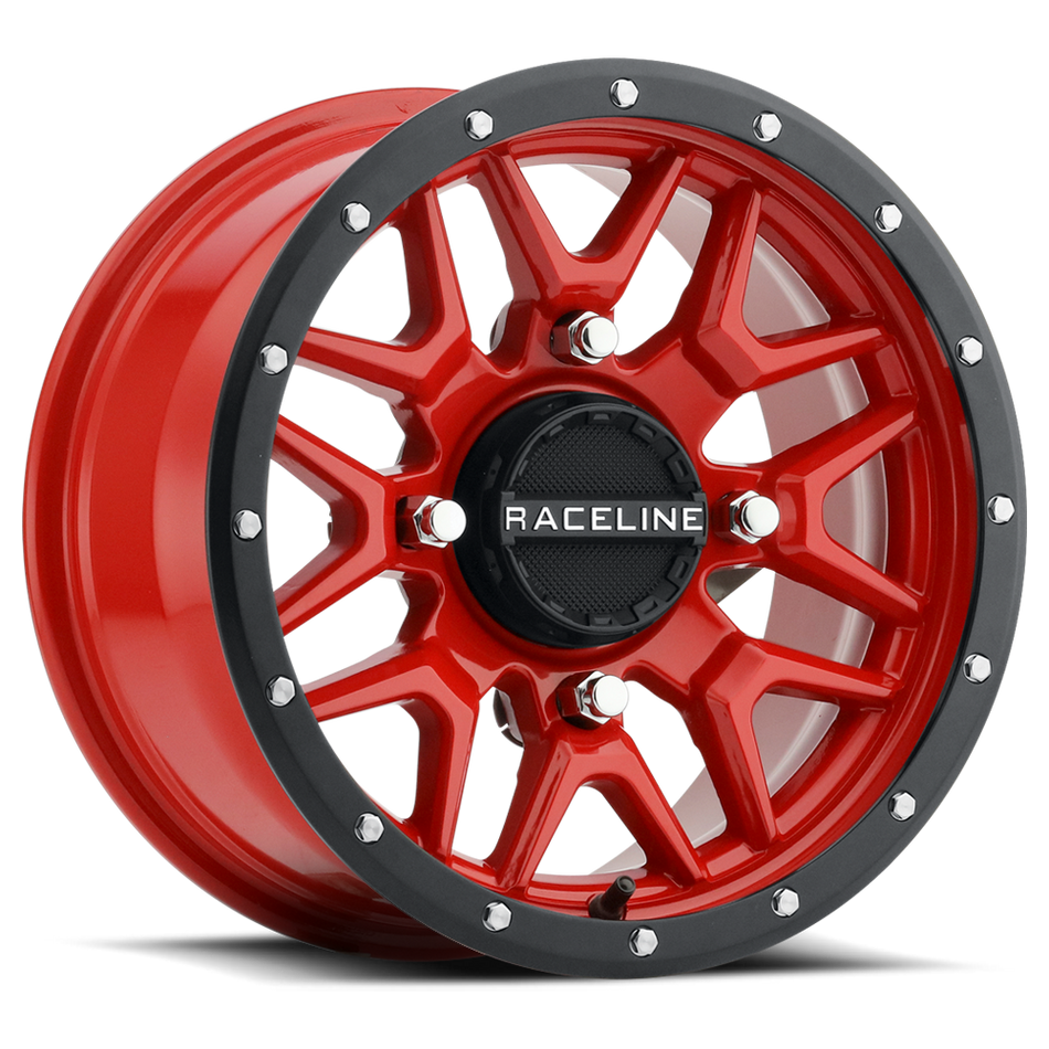 RACELINE Krank Wheel 14x7 4/110 5+2 (+10mm) Blk/Red A94R-47011+10