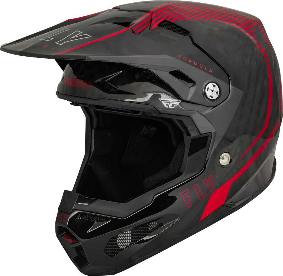 FLY RACING Youth Formula Carbon Tracer Helmet Red/Black Yl 73-4443YL