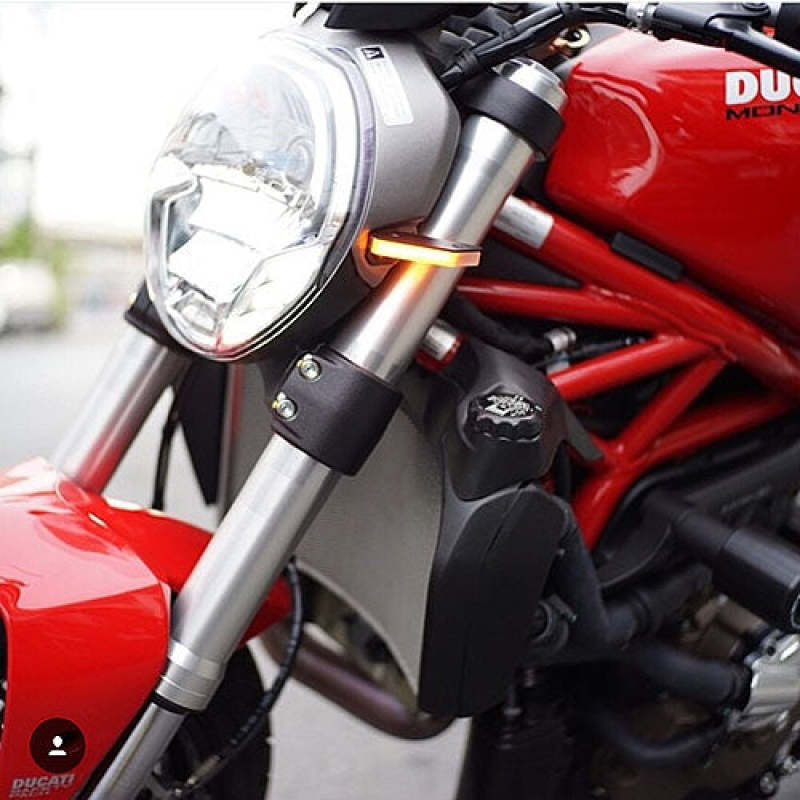 New Rage Cycles 14-16 Ducati Monster 1200 Front Turn Signals 1200-FS-D