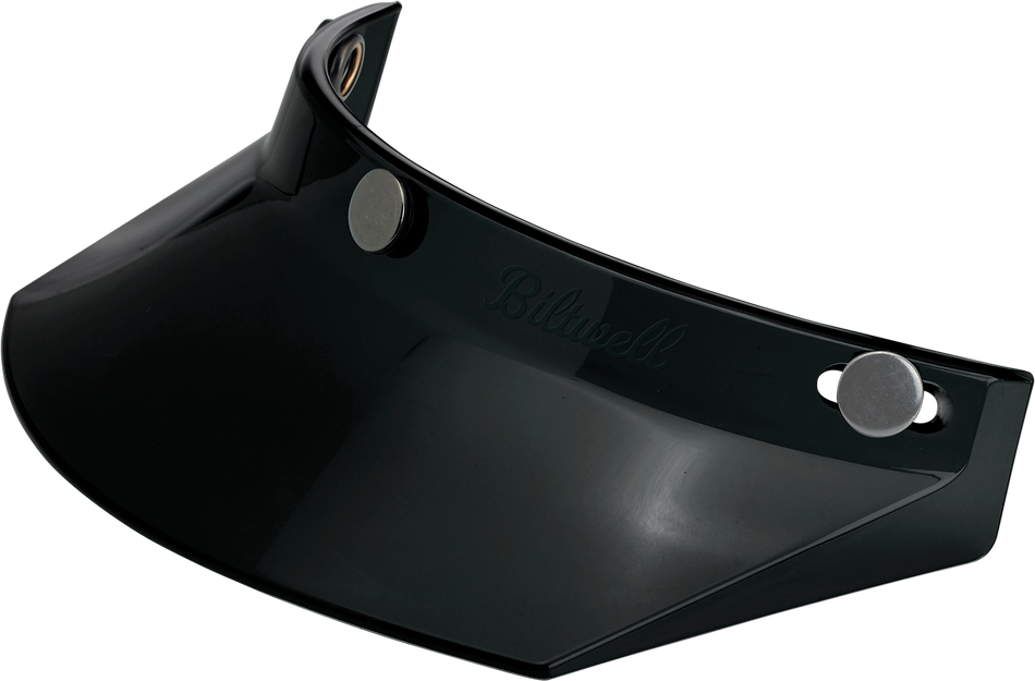 BILTWELL Moto 3-Snap Visor - Black 2002-561