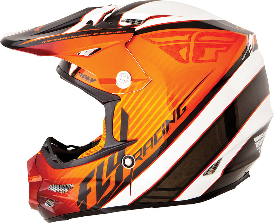 FLY RACING F2 Carbon Fastback Helmet Orange/Black/White 2x 73-41162X