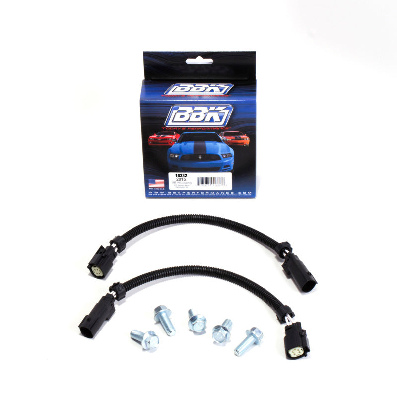 BBK 2015 Mustang GT V6 6-Pin Front O2 Sensor Wire Harness Extensions 12 (pair) And Bolt Kit 16332