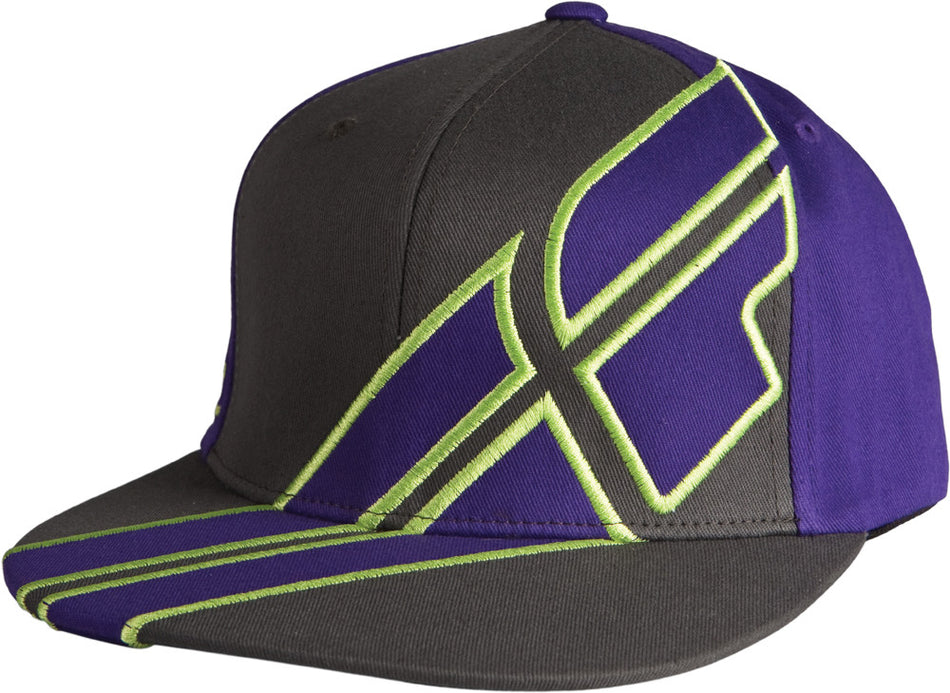 FLY RACING Impress Release Hat Purple/Gun /Lime L/X 351-0168L