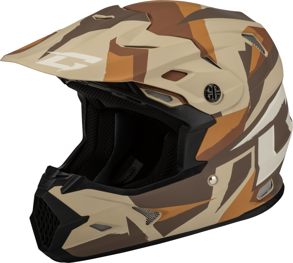 GMAX Mx-96 Splinter Helmet Matte Brown/Tan/White  3x D39611419