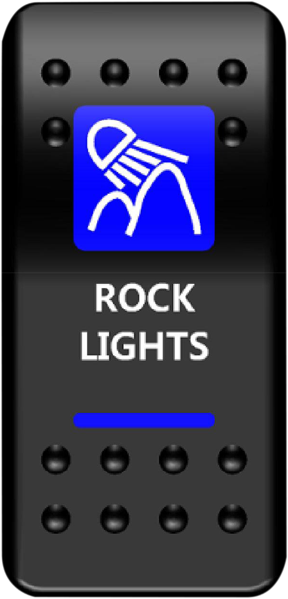MOOSE UTILITY Rocker Switch - Rock Lights - Blue RCK-PWR