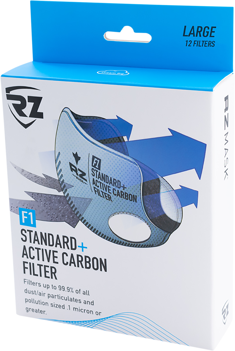 RZ MASK F1 Mask Filter - Carbon - 12PK - Medium FL-62DF:25592