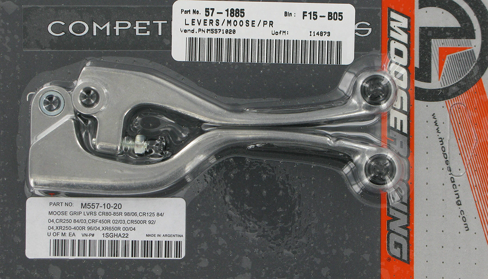 MOOSE RACING Lever Set - Competition - Black 1SGHA22