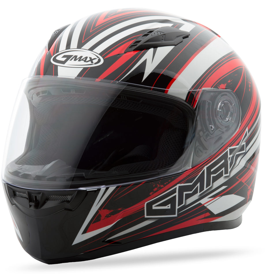 GMAX Ff-49 Full-Face Warp Helmet White/Red Xs G7491203 TC-1