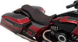 DRAG SPECIALTIES Predator 2-Up Seat - Double Diamond - Red Stitching - FL '08-'22 0801-1272