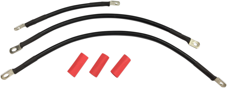 DRAG SPECIALTIES Juego de cables de batería negros - '84-'88 ST E25-0091B-T4 