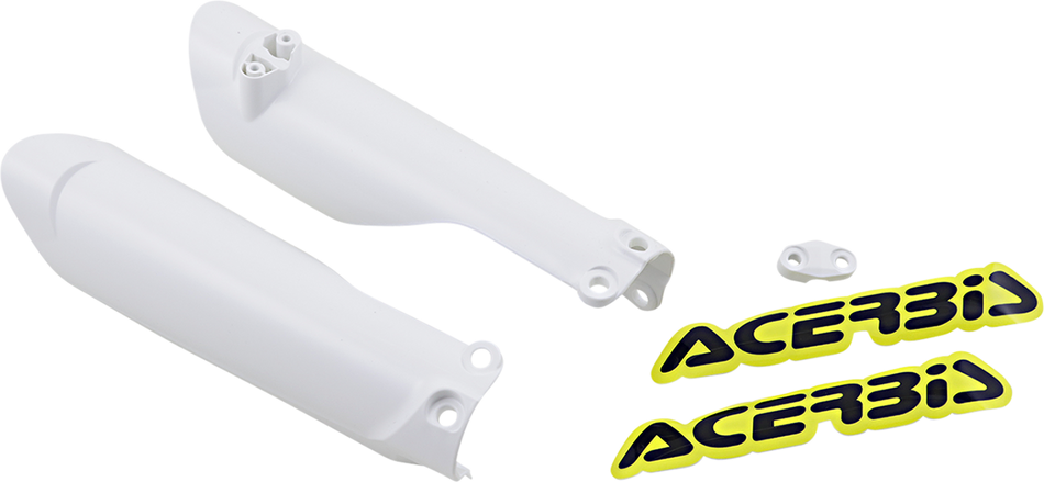 ACERBIS Lower Fork Covers for Inverted Forks - White 2791510002