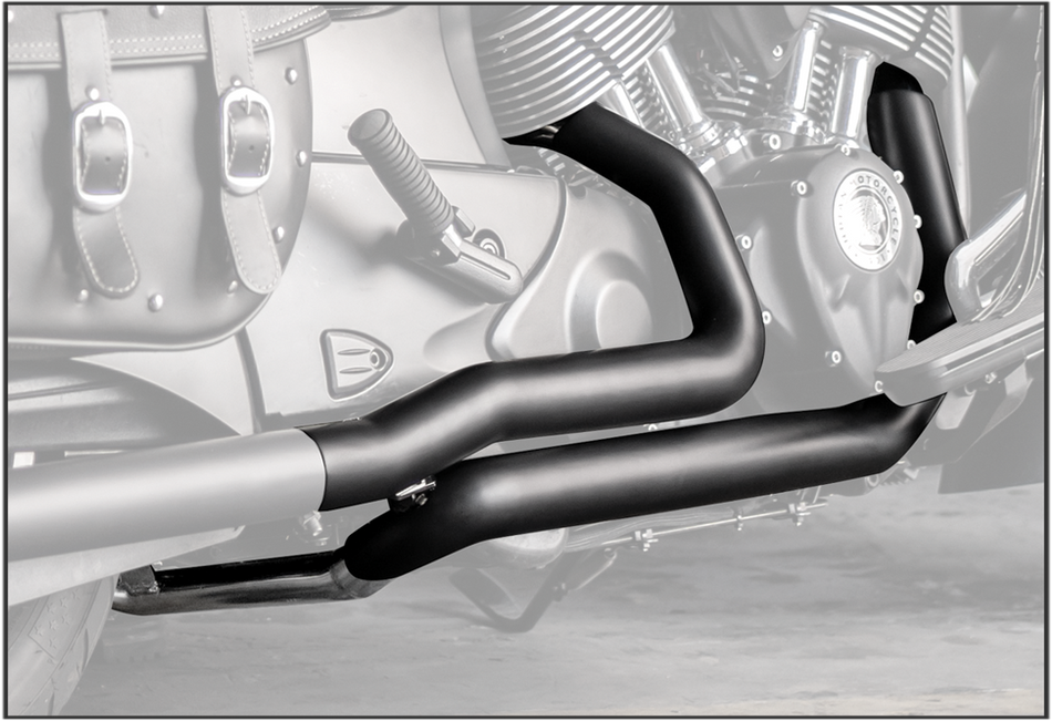 FREEDOM True-Dual Headers Black `14-Up Indian Ex Scout IN00035