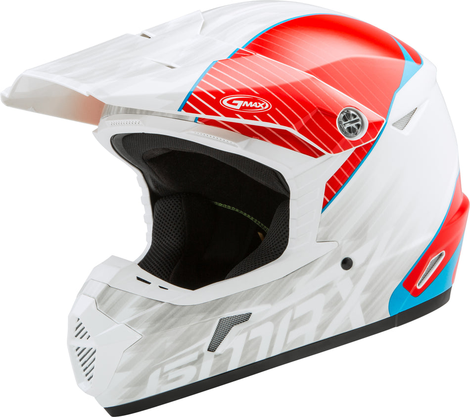 GMAX Mx-46 Off-Road Colfax Helmet White/Red/Blue Md G3462015