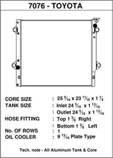 CSF 06-14 Toyota FJ Cruiser 4.0L / 03-09 Toyota 4Runner 4.0L / 2010 Toyota 4Runner 2.7L Radiator 7076