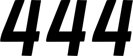 Placa de número de carrera D'COR VISUALS - N.º 4 - Negro - 6" 45-35-4 