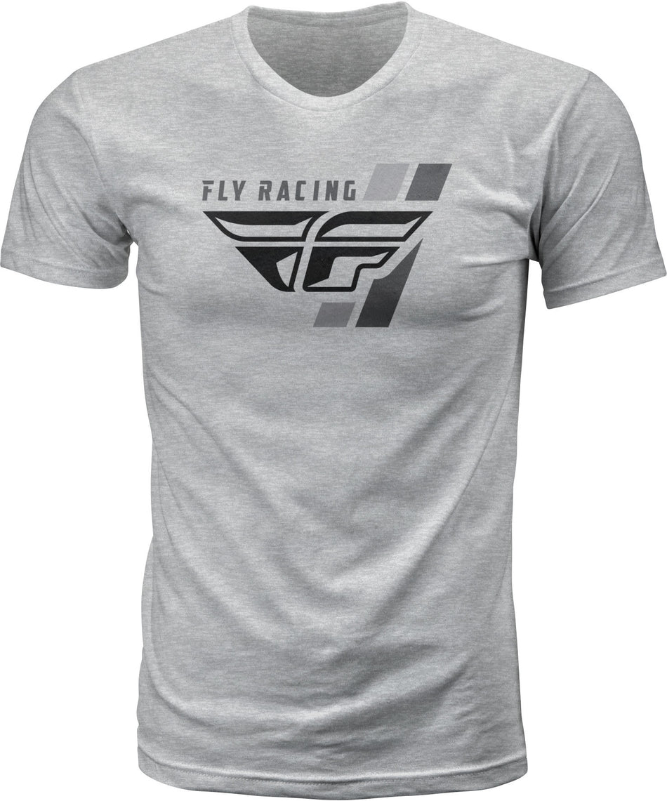 FLY RACING Fly Retro Stripe Tee Heather Grey Lg 352-1146L