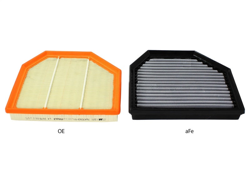 aFe MagnumFLOW OEM Replacement Air Filter PRO Dry S 2015 BMW M3/M4 (F80/F82) 3.0L S55 (tt) Qty. 2 31-10238