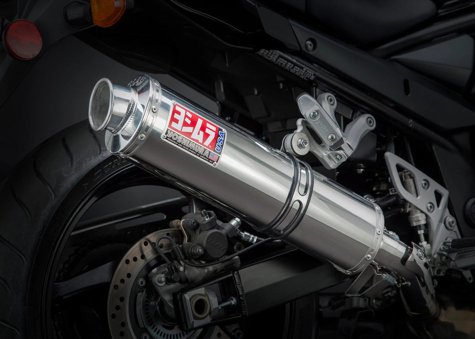 Yoshimura Gsf/Gsx1250fa 07-16 Rs-3 Stainless Slip-On Exhaust, W/ Stainless Muffler