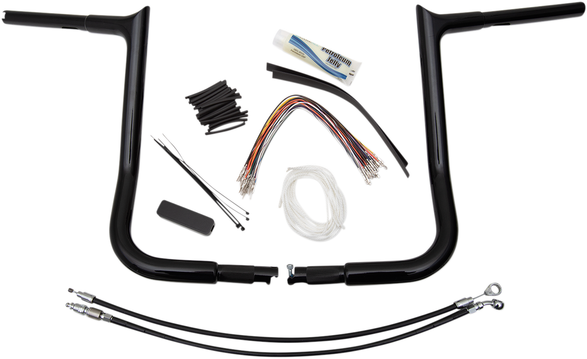 FAT BAGGERS INC. Handlebar Kit - Pointed Top - 14" - Black 909114-B