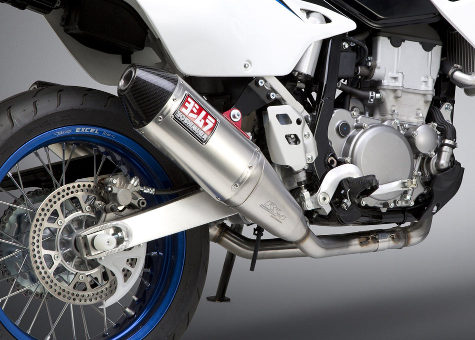 Yoshimura Dr-Z400s/Sm 00-22 Rs-4 Stainless Full Exhaust, W/ Aluminum Mufflers 116600D320