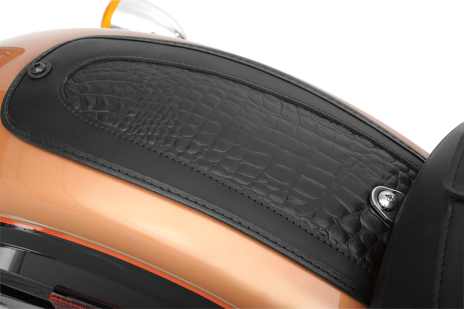 DRAG SPECIALTIES Fender Skin - Centro de piel sintética de Gator en relieve 1405-0154 