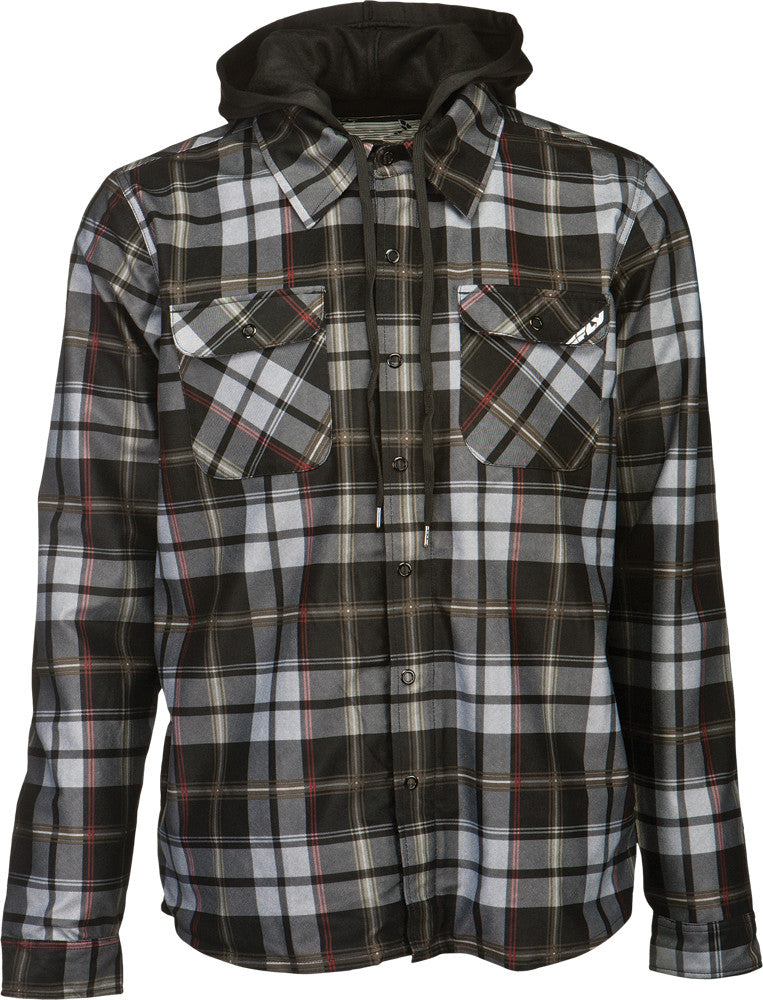 FLY RACING Tactile Jacket Black/Grey Plaid S 354-6070S