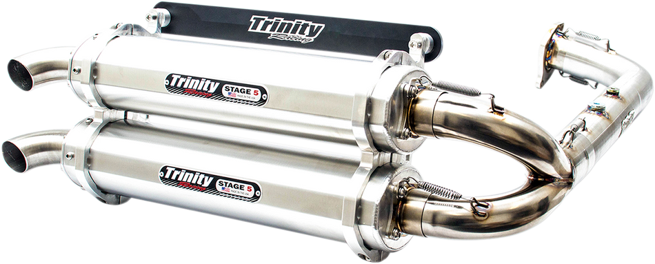 TRINITY RACING Stage 5 Dual Exhaust - Aluminum TR-4153D