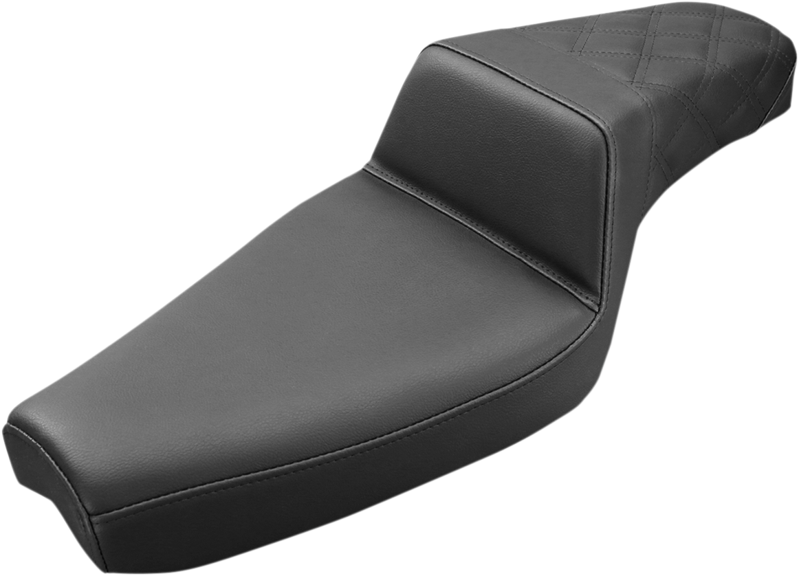 SADDLEMEN Step-Up Seat - Rear Lattice Stitch - Black - XL 879-03-173