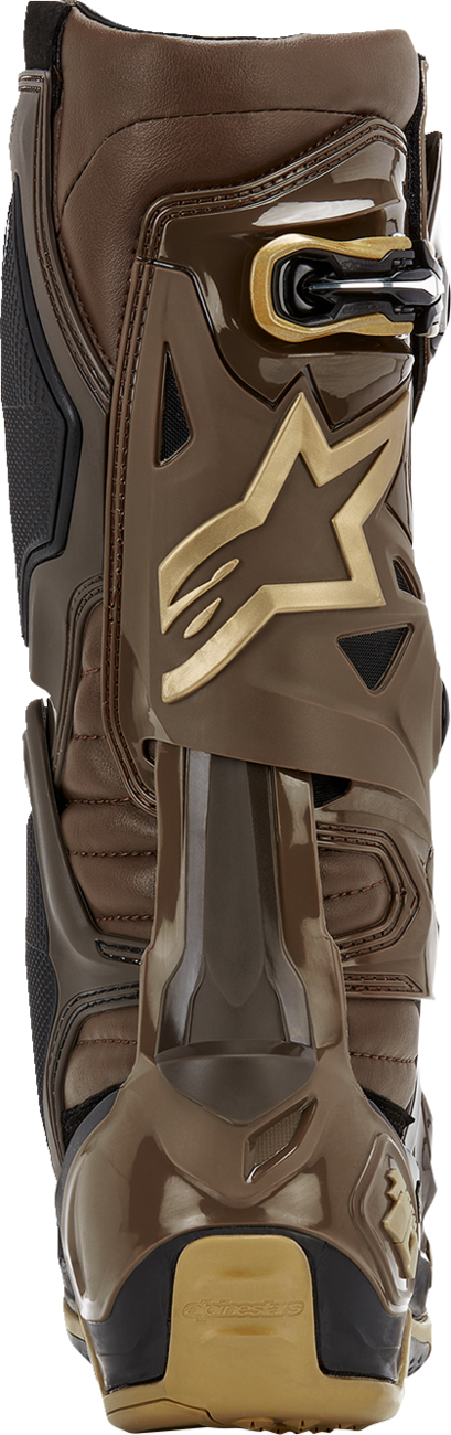 ALPINESTARS Limited Edition Squad '23 Tech 10 Boots - Brown/Gold - US 9 2010020-839-9