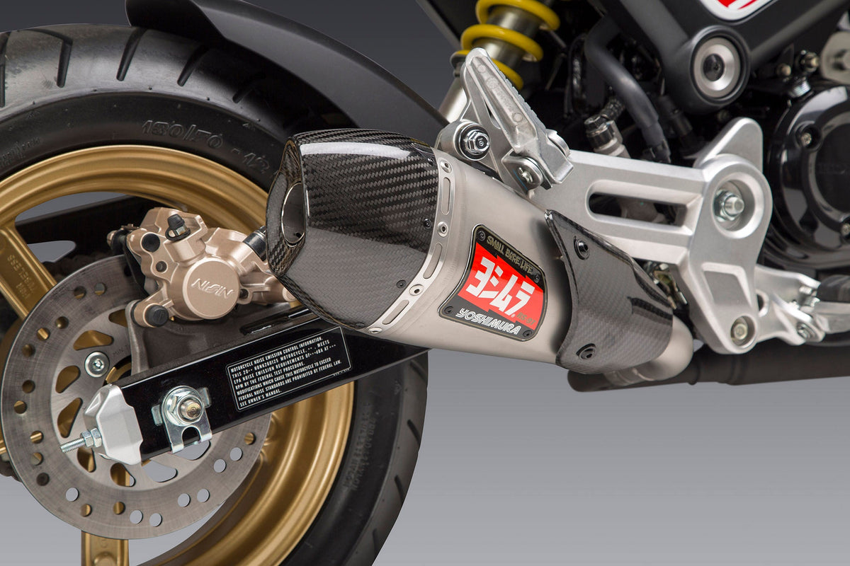 Yoshimura Grom 2022-23 Street Exhaust Systems Street, Slip-On, Rs-9t, Stainless Steel With Stainless Steel Sleeve And Carbon