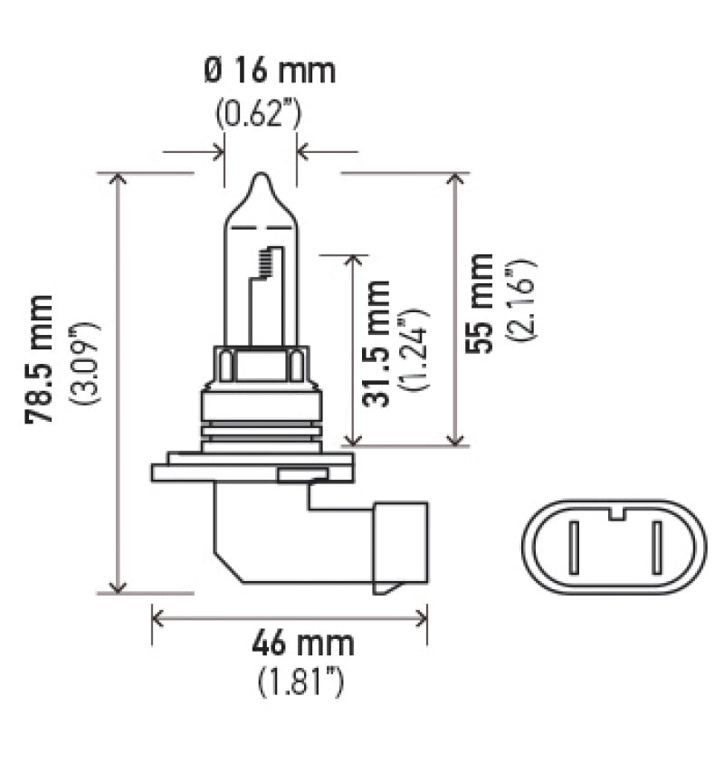 Hella Optilux HB3 9005 12V/65W XY Xenon Yellow Bulb LAH71070582