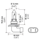 Hella Optilux HB3 9005 12V/65W XY Xenon Yellow Bulb LAH71070582