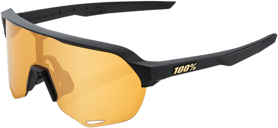 100% S2 Sunglasses - Black - Gold 60006-00003