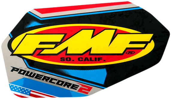FMF Exhaust Replacement Decal - Powercore 2 014844 4320-2202