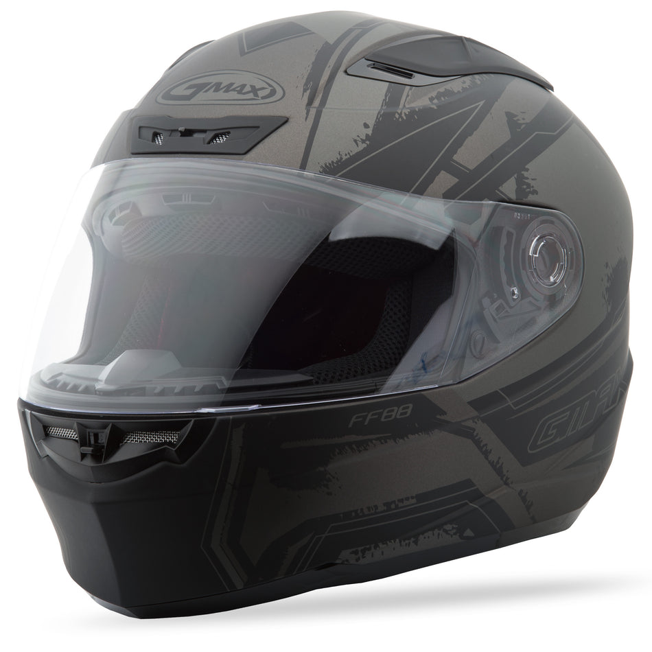 GMAX Ff-88 Full-Face X-Star Helmet Matte Dark Silver/Silver Lg G1881576 FTC-21