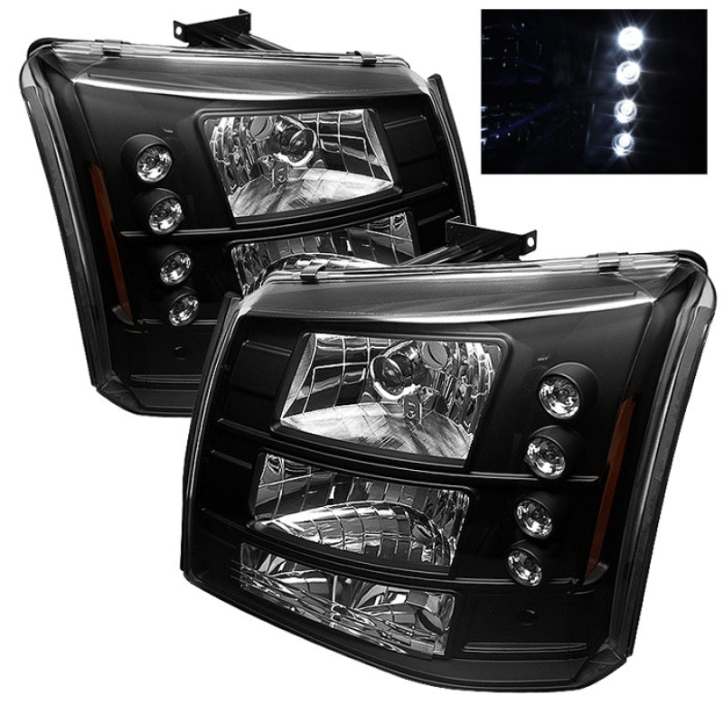 Spyder Chevy Silverado 1500/2500 03-06 Bumper Lights Crystal Headlights Blk HD-YD-CS03-1PC-AM-BK 5012395