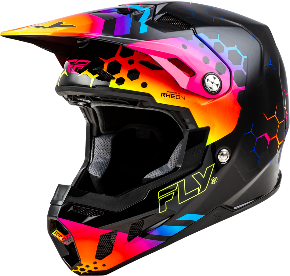FLY RACING Formula Cc Tektonic Helmet Black/Sunset Lg 73-4332L