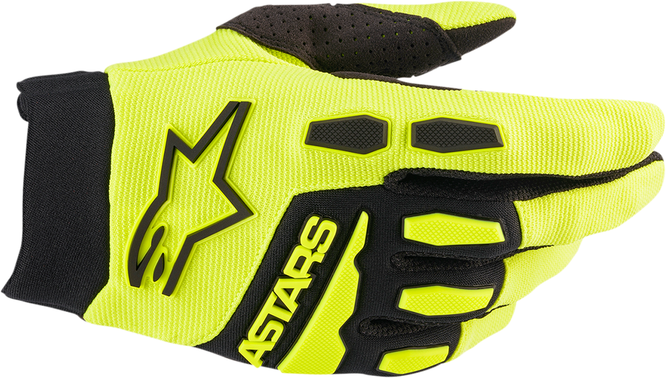 ALPINESTARS Full Bore Gloves - Fluo Yellow/Black - 2XL 3563622-551-2X