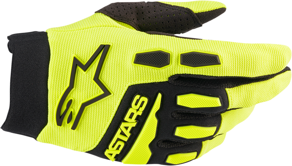 ALPINESTARS Full Bore Gloves - Fluo Yellow/Black - Large 3563622-551-L