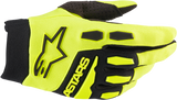 ALPINESTARS Full Bore Gloves - Fluo Yellow/Black - Large 3563622-551-L