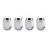 McGard Hex Lug Nut (Cone Seat) M12X1.25 / 13/16 Hex / 1.28in. Length (4-Pack) - Chrome 64003