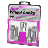 McGard Wheel Lock Bolt Set - 4pk. (Radius Seat) M14X1.5 / 17mm Hex / 26.7mm Shank Length - Chrome 28018