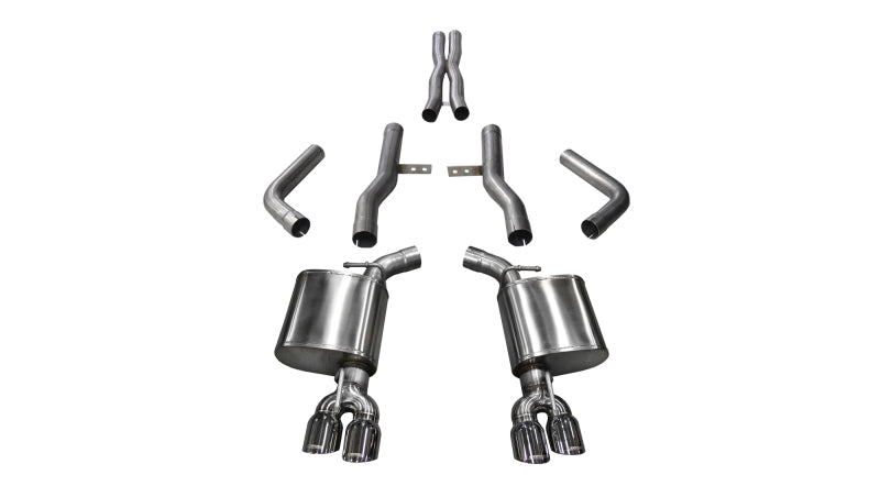 Corsa 15-17 Dodge Challenger Hellcat Dual Rear Exit Extreme Exhaust w/ 3.5in Polished Tips 14989