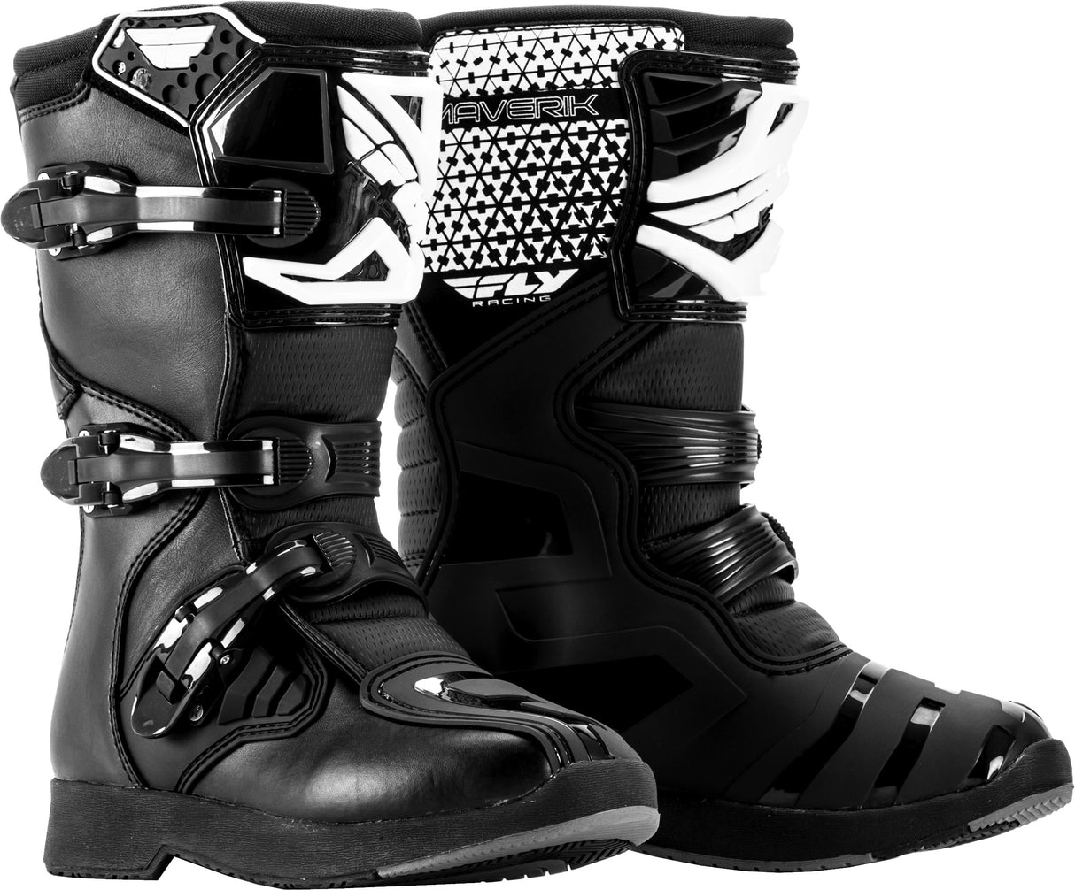 FLY RACING Youth Maverik Boots Black Sz 04 364-55104