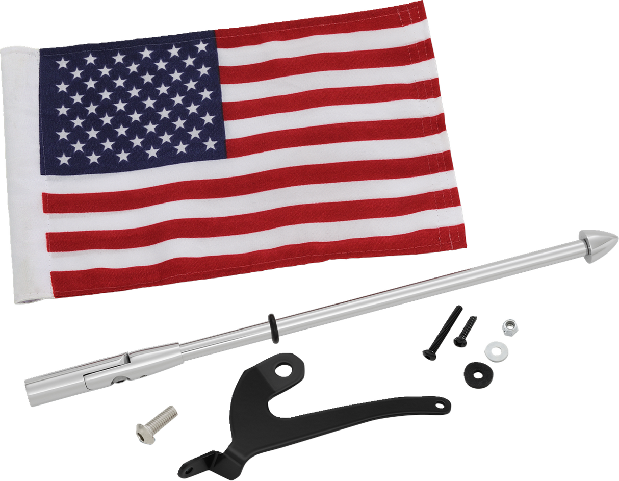 SHOW CHROME Folding Flag Pole - Left 41-203L